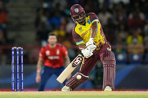 Johnson Charles bats against England
